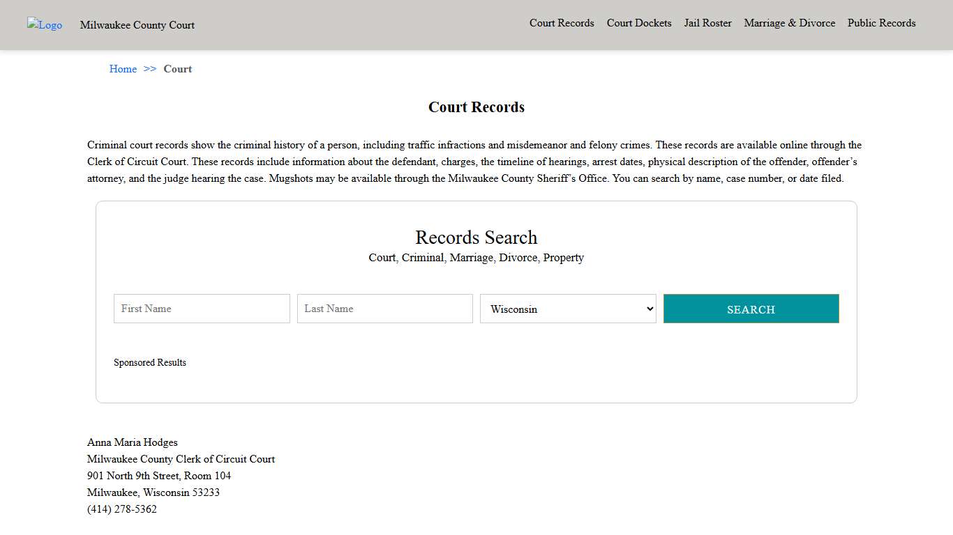 Court Records Milwaukee County Court