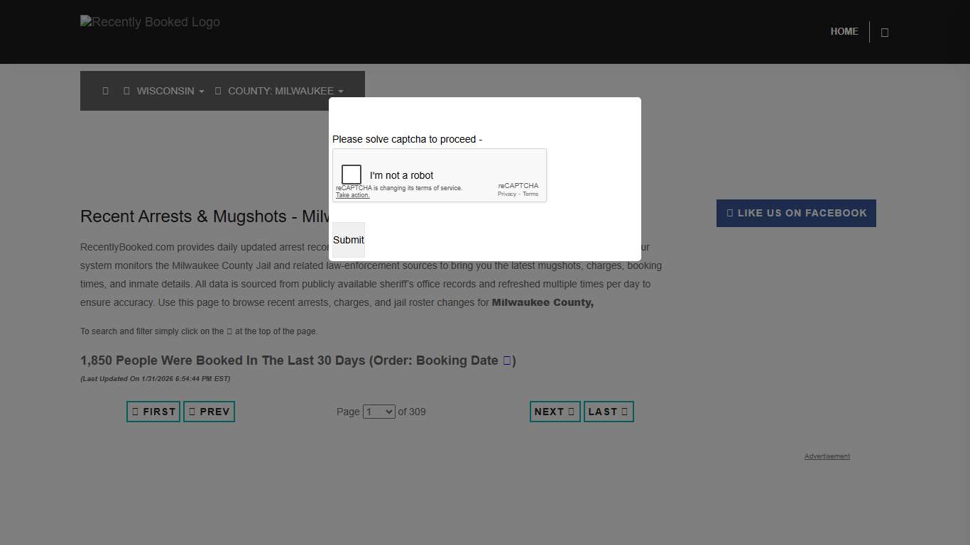 Milwaukee County, Wisconsin Mugshots RecentlyBooked.com