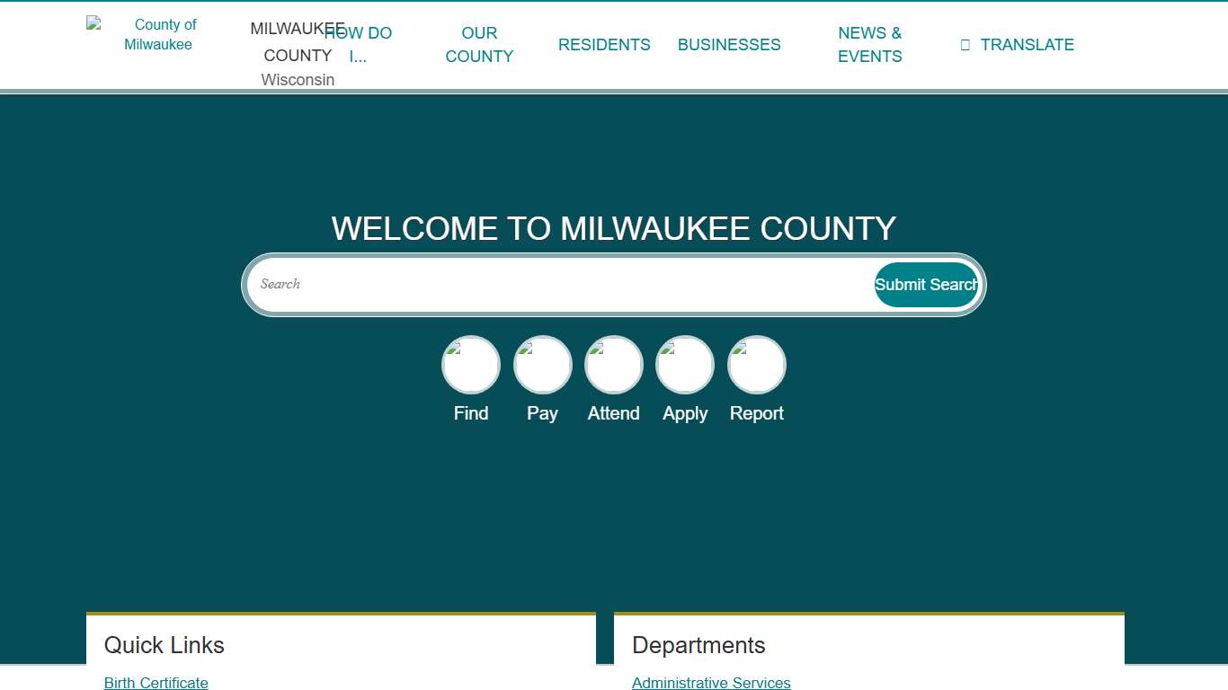 County of Milwaukee Milwaukee County Home Milwaukee County